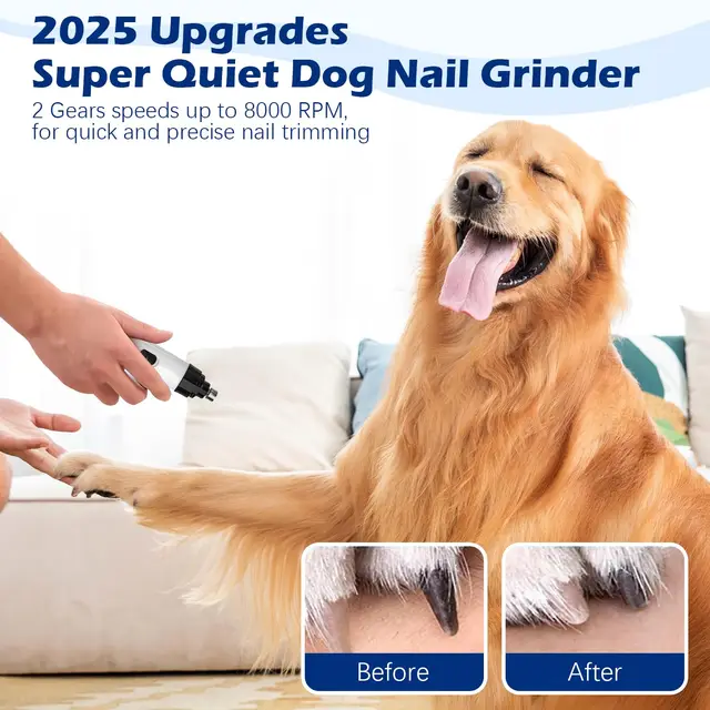 2024 New Silent Grind Pro for Dogs Silent Grind Pro Dog Nail Trimmer Electric Dog Nail Clippers Pet Paws Grooming Smoothing Tool 2