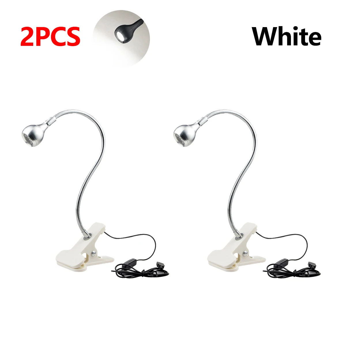 USB-Powered LED Bedside Lamp with Flexible Gooseneck and Eye-Friendly Illumination
