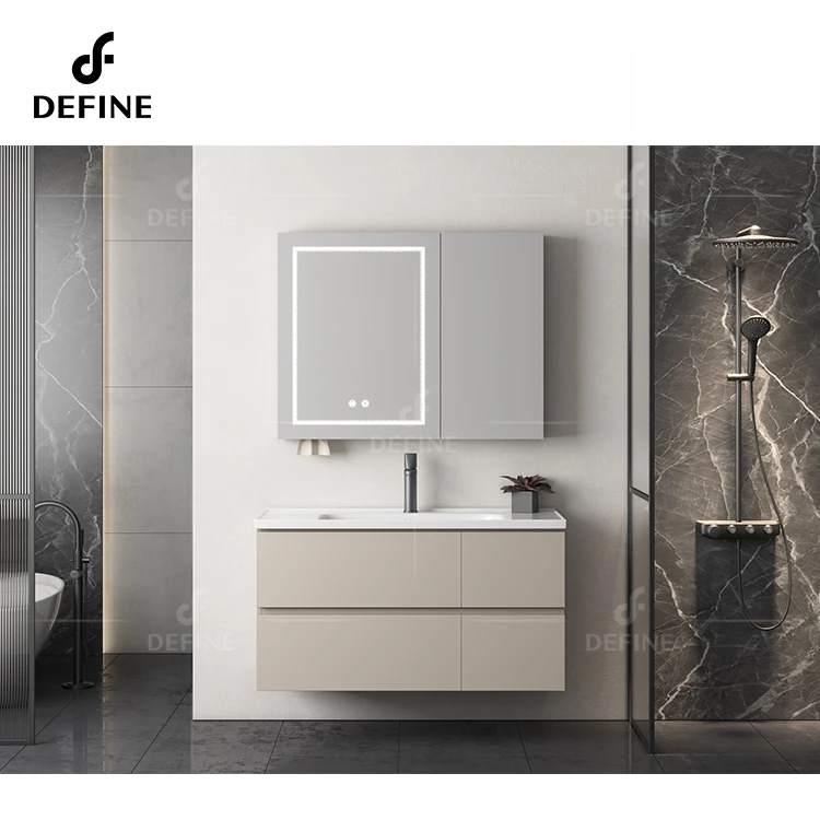 Combining Practicality With Elegant Design Different Size Wall Cabinet Vanity Set For Bathroom Hotel Villa Apartment