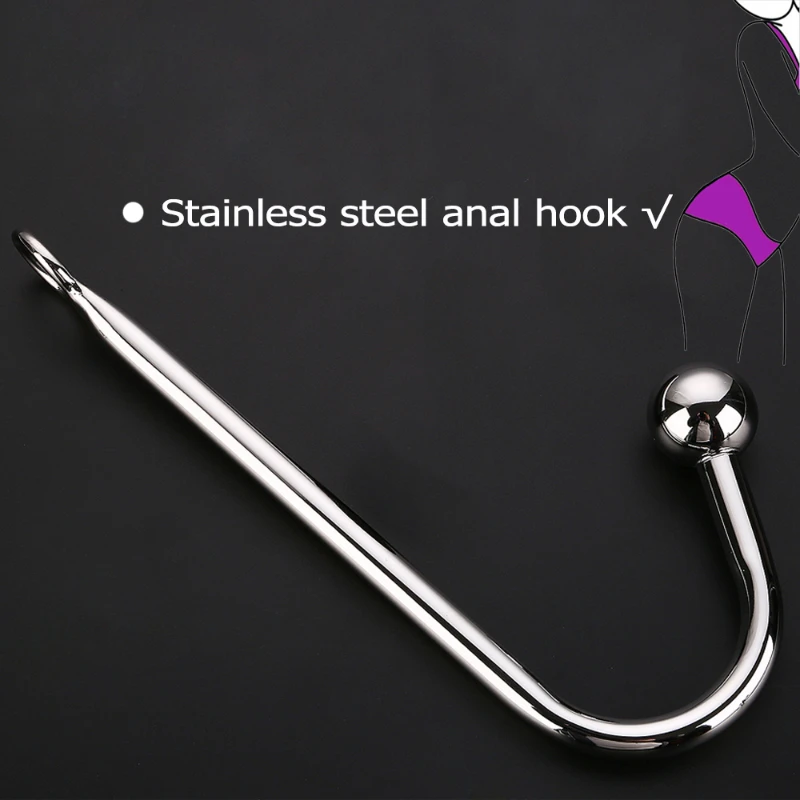 Anal Hook Stainless Steel Sex Toys for Man Metal Butt Hook Dilator Prostate Massager Chastity Device Anal BDSM Gay Fetish Toys