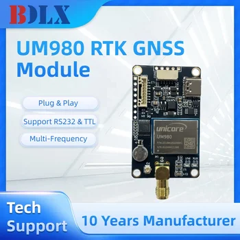 UM980 RTK GNSS Module Multi-Band GPS/BDS/GLONASS/Galileo for Drones Surveying High Accuracy Base Rover Replacement for ZED-F9P 1