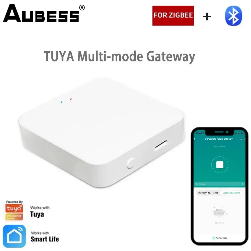 Bridge Gateway Zigbee Wifi y Bluetooth Vhome Tuya Smart Life Hub