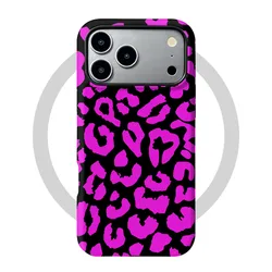 Rose Leopard Print Magnetic Phone Case with 2 - in - 1 Film Shell and Bumper Cover for Poco X8 Pro (DF - CIX2H1 - JSS239)