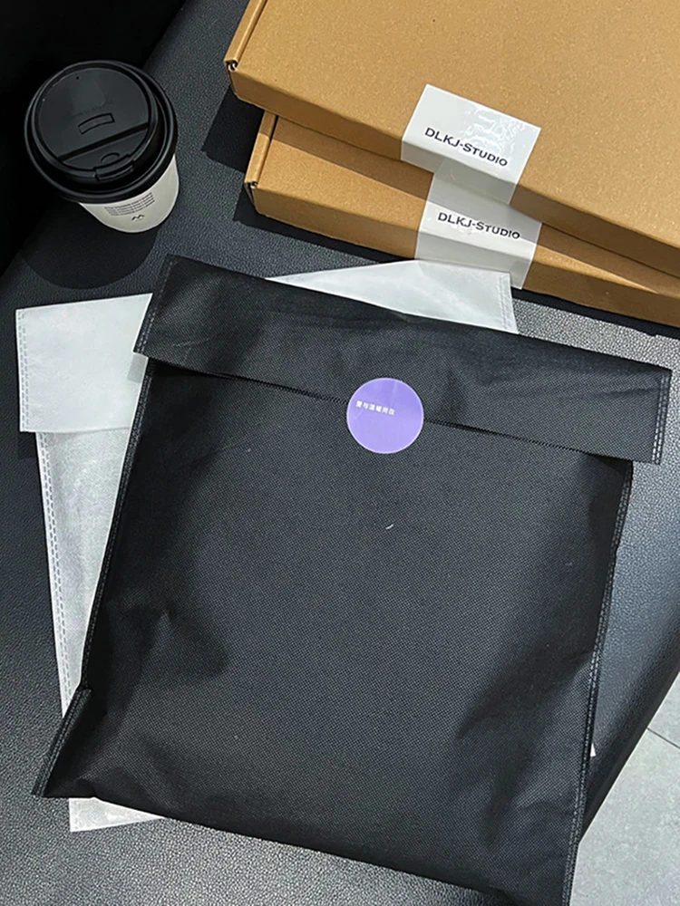 

Thickened Non-woven Fabric Bag With Handle Large Capacity T-shirt Packaging Clothing Store Special Gift Bag 50PCS