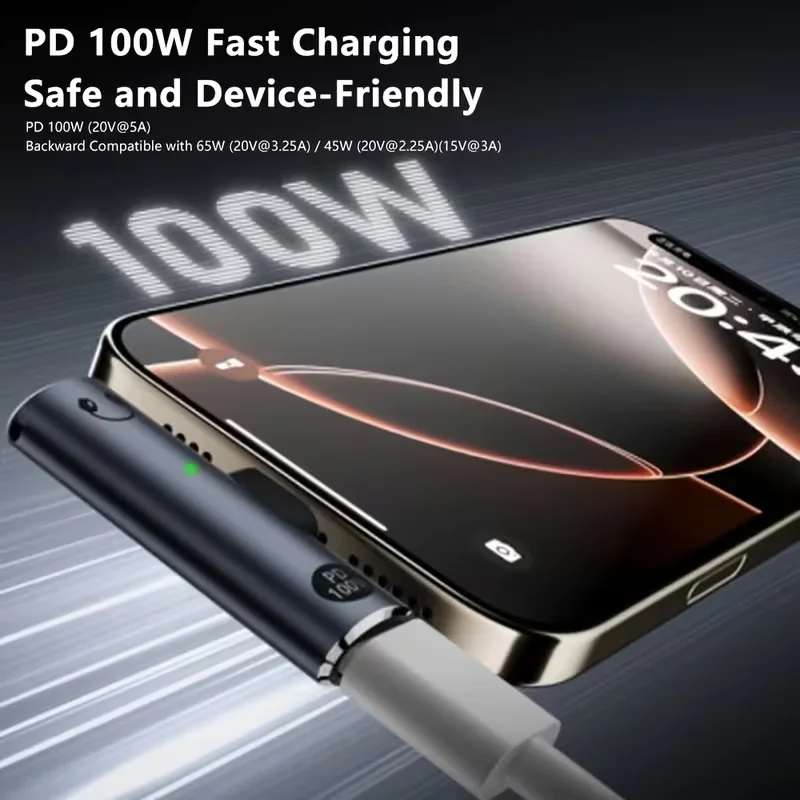 2-in-1 USB C 스플리터(100W 충전 포트 포함), USB C-3.5mm 헤드폰 잭 및 PD 100W 고속 충전 지원(충전 및 음악)