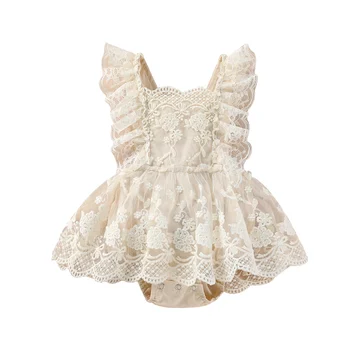 Baby Girl Off-Shoulder Lace Bodysuit 1