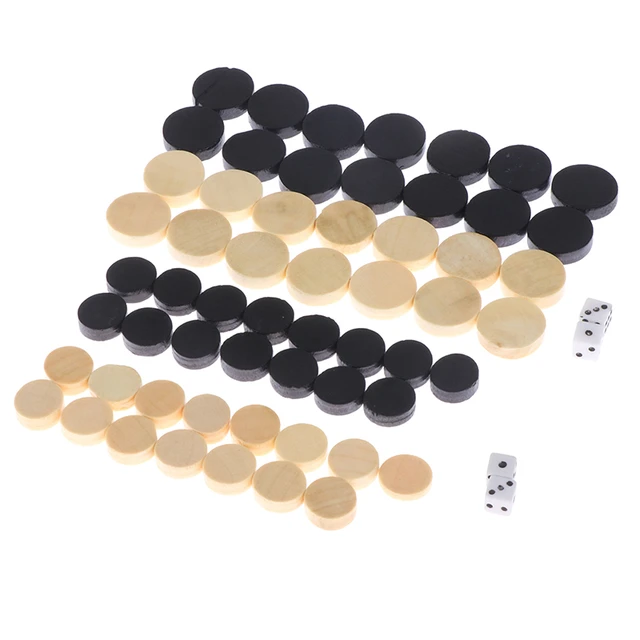 Sólido De Madeira Rodada Damas Peças, Peças De Xadrez, Jogo De Tabuleiro  Componentes, Acessórios Do Jogo, Damas, Gamão, 24Pcs Set - AliExpress