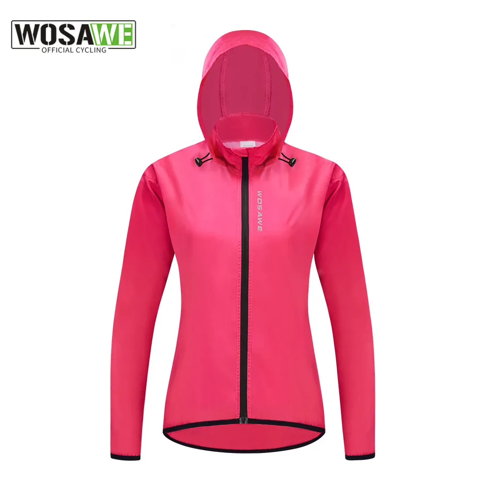 WOSAWE Women's Cycling Jacket Hooded Bike Wind Coat Water Repellent Bicycle Windbreaker Reflective Running Riding Hiking Vest cycling jacket,cycling clothes,reflective jacket
