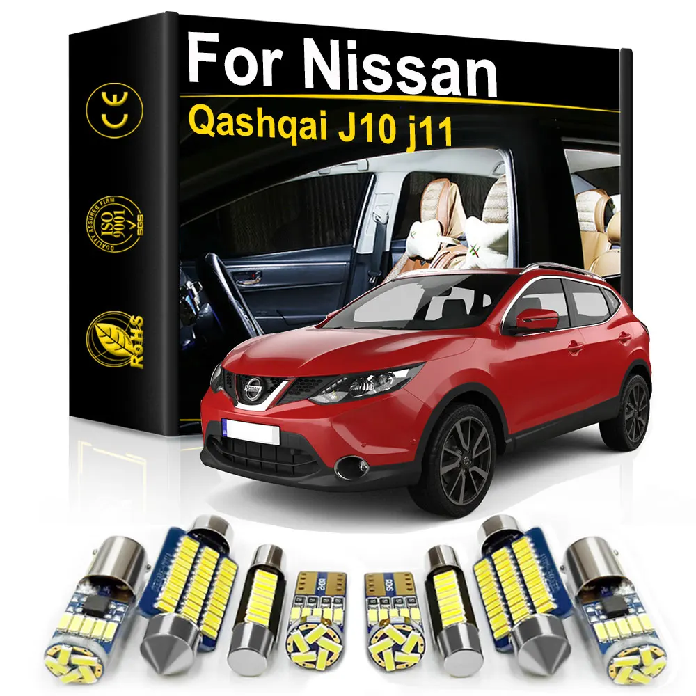 

Vehicle LED Interior Light For Nissan Qashqai J10 j11 2007 2008 2014 2015 2016 2019 2020 2021 Accessories Canbus Indoor Lamp
