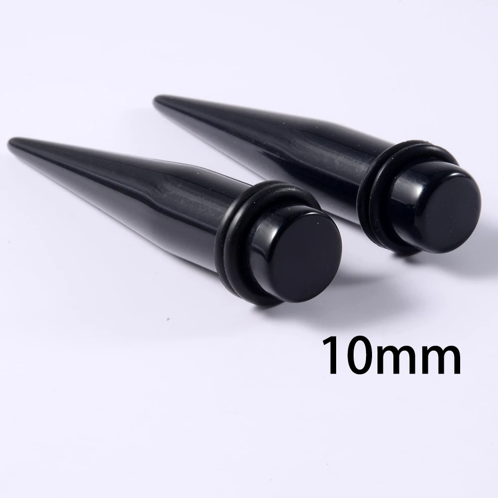 6pair Giant Size Stainless Steel Single Flared Tunnel & Acrylic Stretcher Ear Taper Kit Earring Gauge Plug Piercing Body Jewelry body jewelry body piercing jewelry ear piercing jewelry body piercing earrings body piercing kit ear taper earrings piercing jewelry