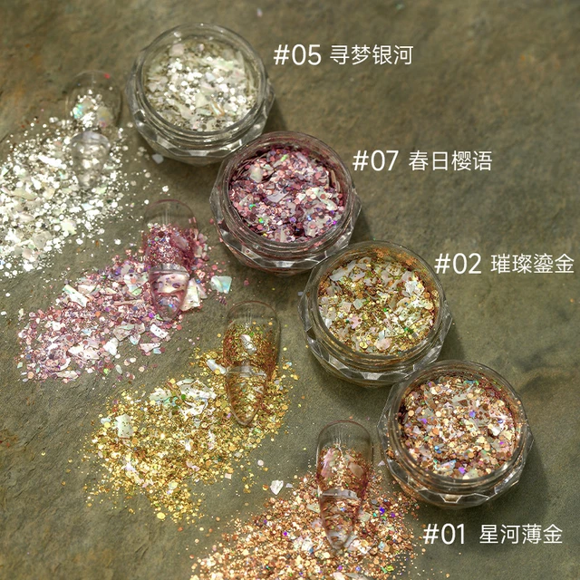 Sparkly Mermaid Glitter Ultra-thin Pieced Glitter Mixed Sequins For Nails  Gel Nail Polish Accessories Loose Glitter For Nails