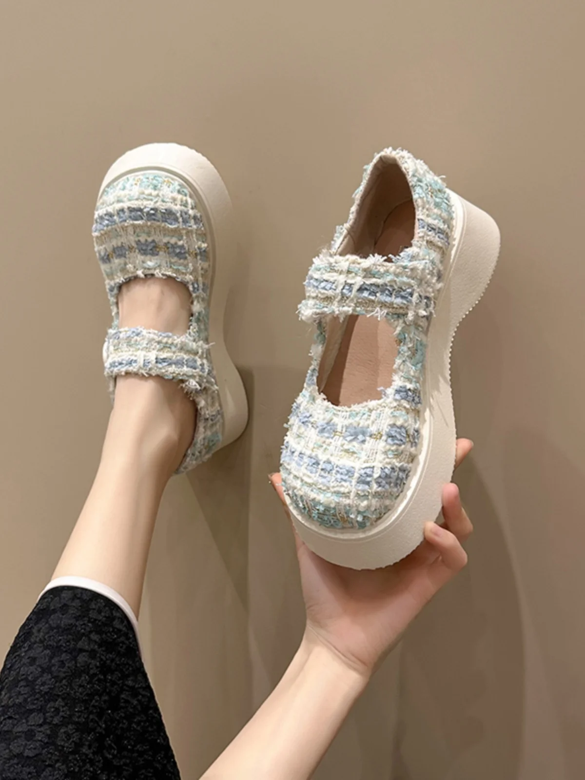 

Туфли женские с закрытым носком, повседневные Элегантные кроссовки, платформа, криперы, Туфли Мэри Джейн, плоская подошва, лето