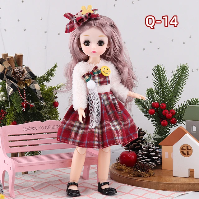Fashion 30cm 1/6 Anime Bjd Doll Princess Clothes Accessories Suit Loli Skirt Girls Kids Doll Dress Up DIY Toy Gift Reborn Kawaii - Q-14, 30 cm