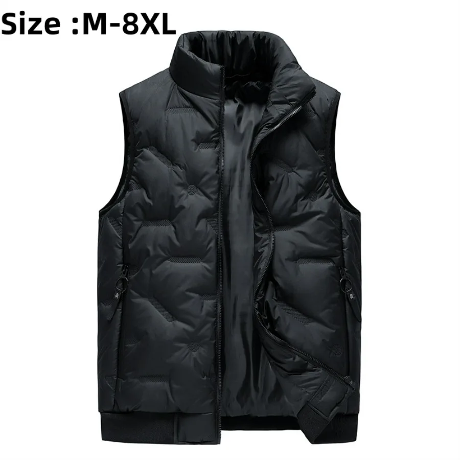 2024 Men's Casual Cotton Coats Jackets Oversized Autumn Winter Thickening Warm Vests Tops Pockets Design Vests for Men Clothes