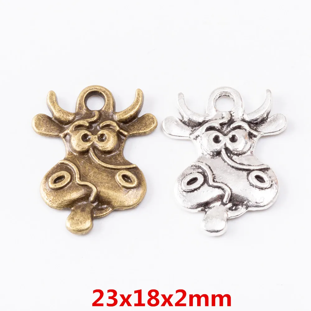 

30pcs Cattle Craft Supplies Charms Pendants for DIY Crafting Jewelry Findings Making Accessory 616