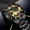 GENEVA Men's Creative  Six-Pin Watch Alloy Steel Band Quartz Watch Men Watch New Luxury  Men's Quartz WristWatch 4