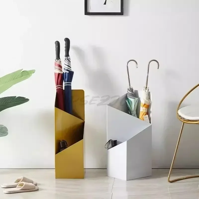 Nordic Style Umbrella Rack Double-layer Space Suitable for Home and Hotel Lobbies Umbrella Storage Bucket Floor Standing