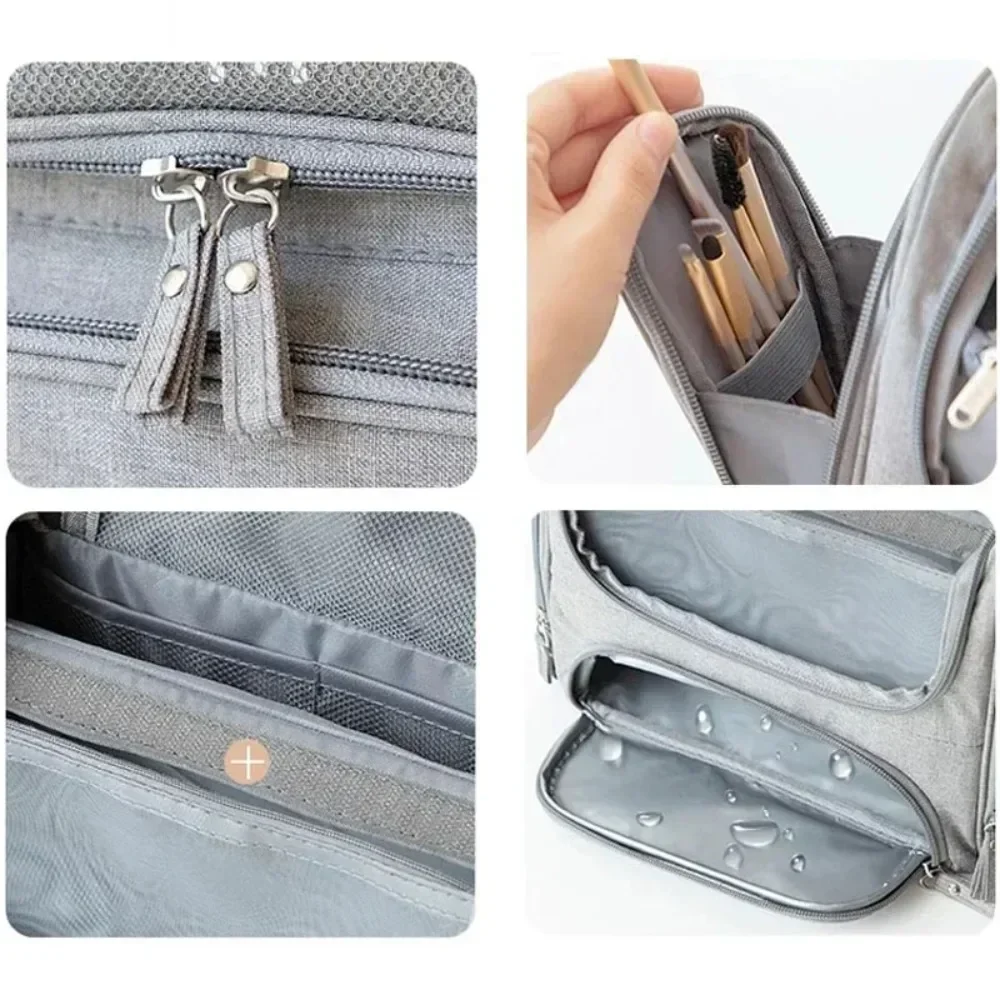 Waterproof Men Hanging Cosmetic Bag Travel Organizer Makeup Bag for Women Necessaries Make Up Case Wet and Dry Wash Toiletry Bag