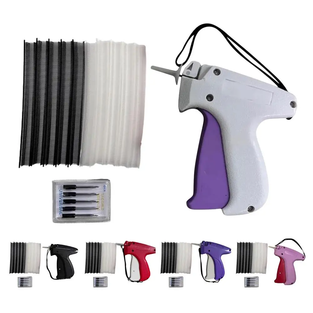 Description Picture 2 of itemClothes Garment Price Label Tagging Tag Gun 6 Needles 1000 White/Black Tag Fasteners Machine Plastic Label Sticker Sewing Tools