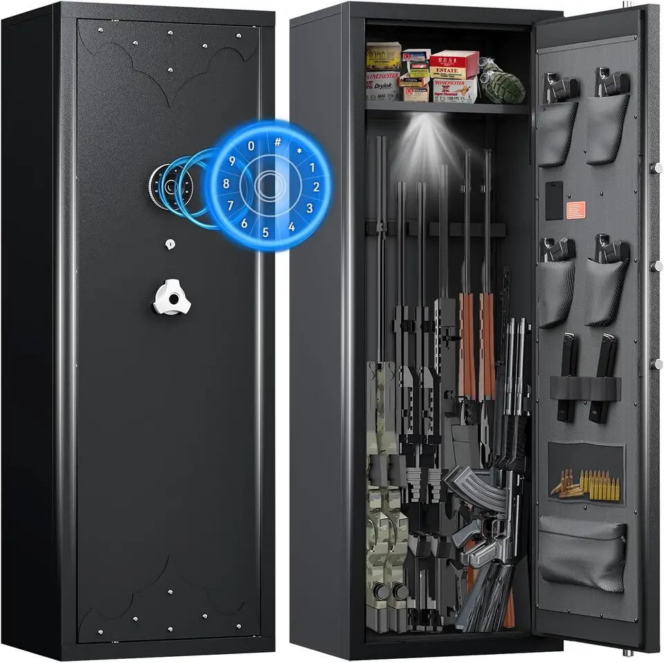 Large Digital Rifle Gun Safe with Removable Racks