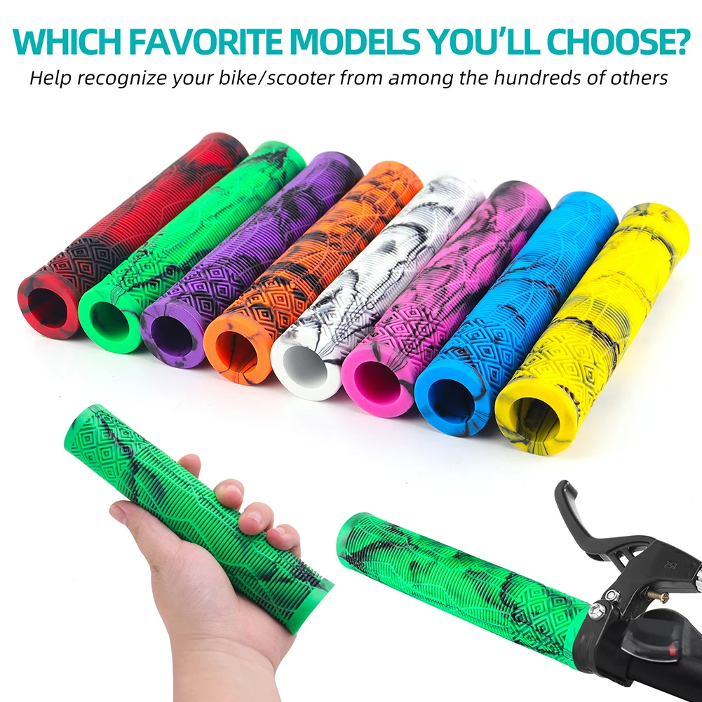 Rubber Bicycle Handlebar Grips Non-slip Mtb Cuffs Soft Scooter Bike Handle Bar Covers For 22.2mm bicycles scooters motorcycles