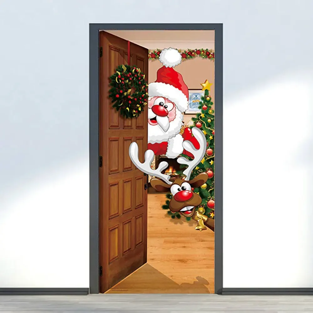 Etichette adesive natalizie sticker Babbo Natale - HE15237 - Etichette Multiuso