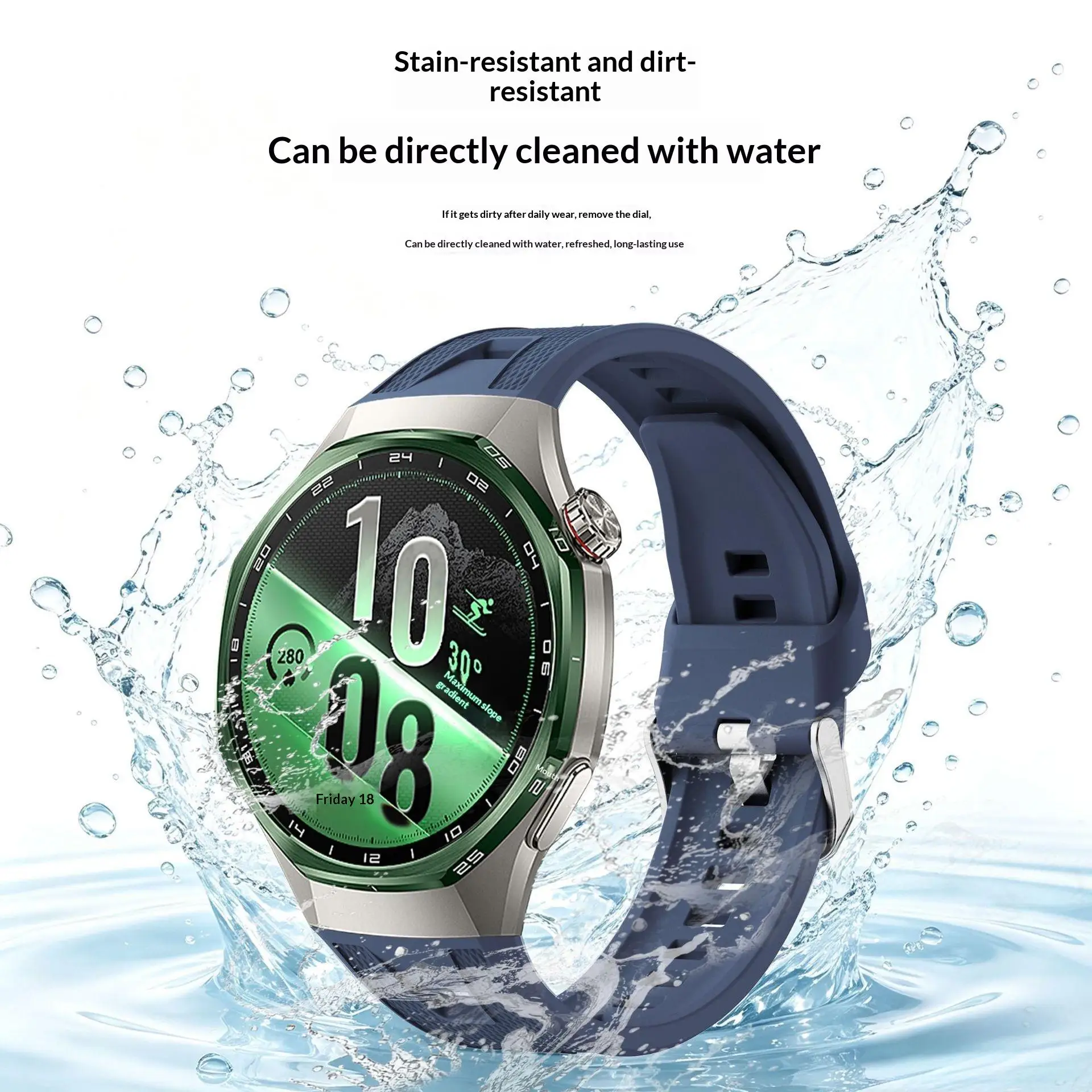 Premium Silicone Sports Band - 22mm Watch Strap Bracelet Accessory
