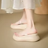 High Heels Women's Transparent Slippers Skateboard Sliding Low Fashion Platform 2025 Luxury Fabric Scandal Rubber Pu Pump 6