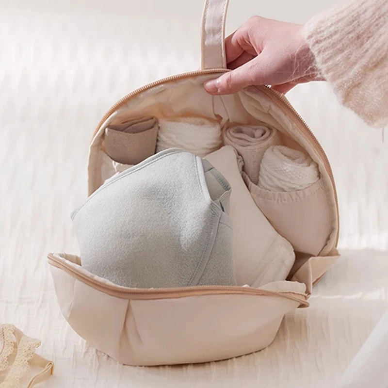 Portable Travel Underwear Socks Bra Organizer Bag Polyester Fiber Handheld Storage Bag For Intimate Clothes Ball Shaped