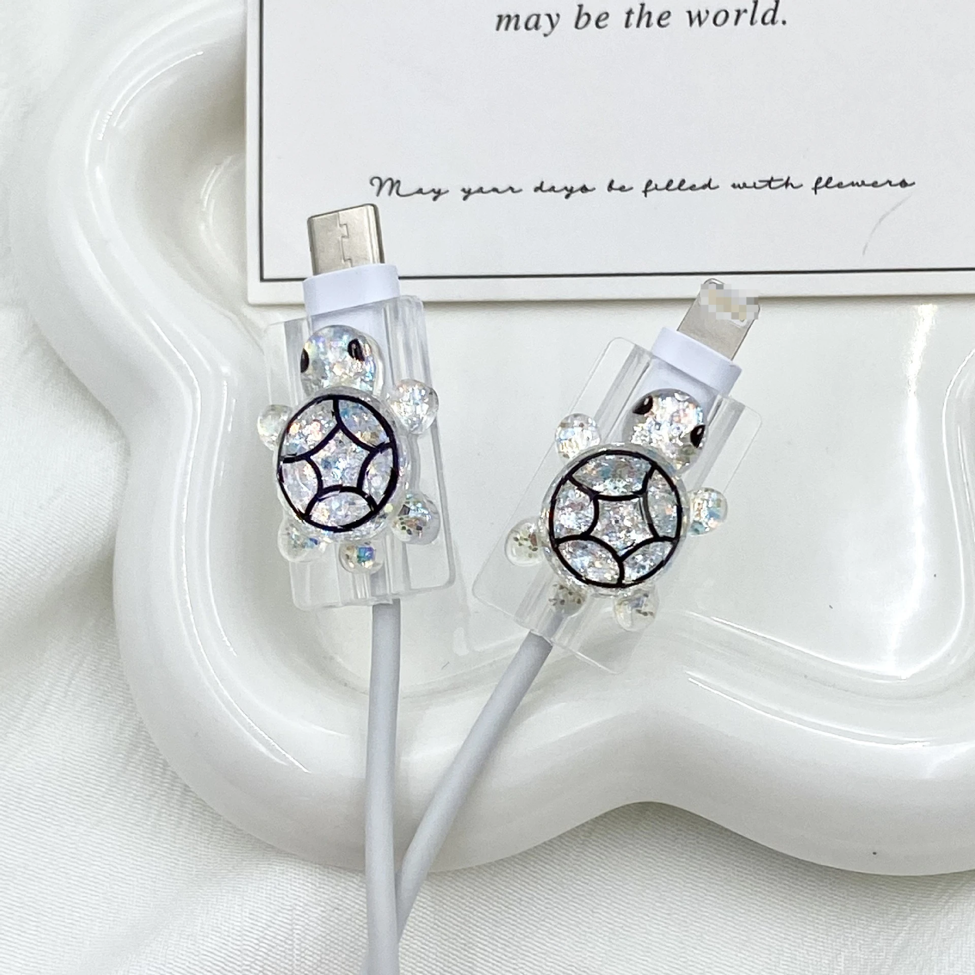 Adorable Turtle Cable Organizer - Cartoon Cord Protector & Kawaii Winder
