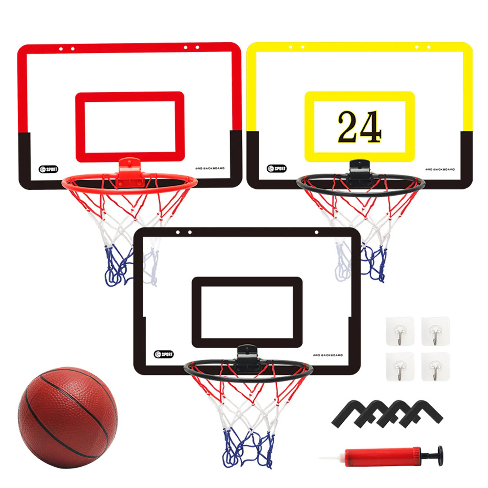 12 in 1 Basketball Hoop Indoor Wall Mounted Basketball Hoop Set Set Over Door Balls Mini For Kids