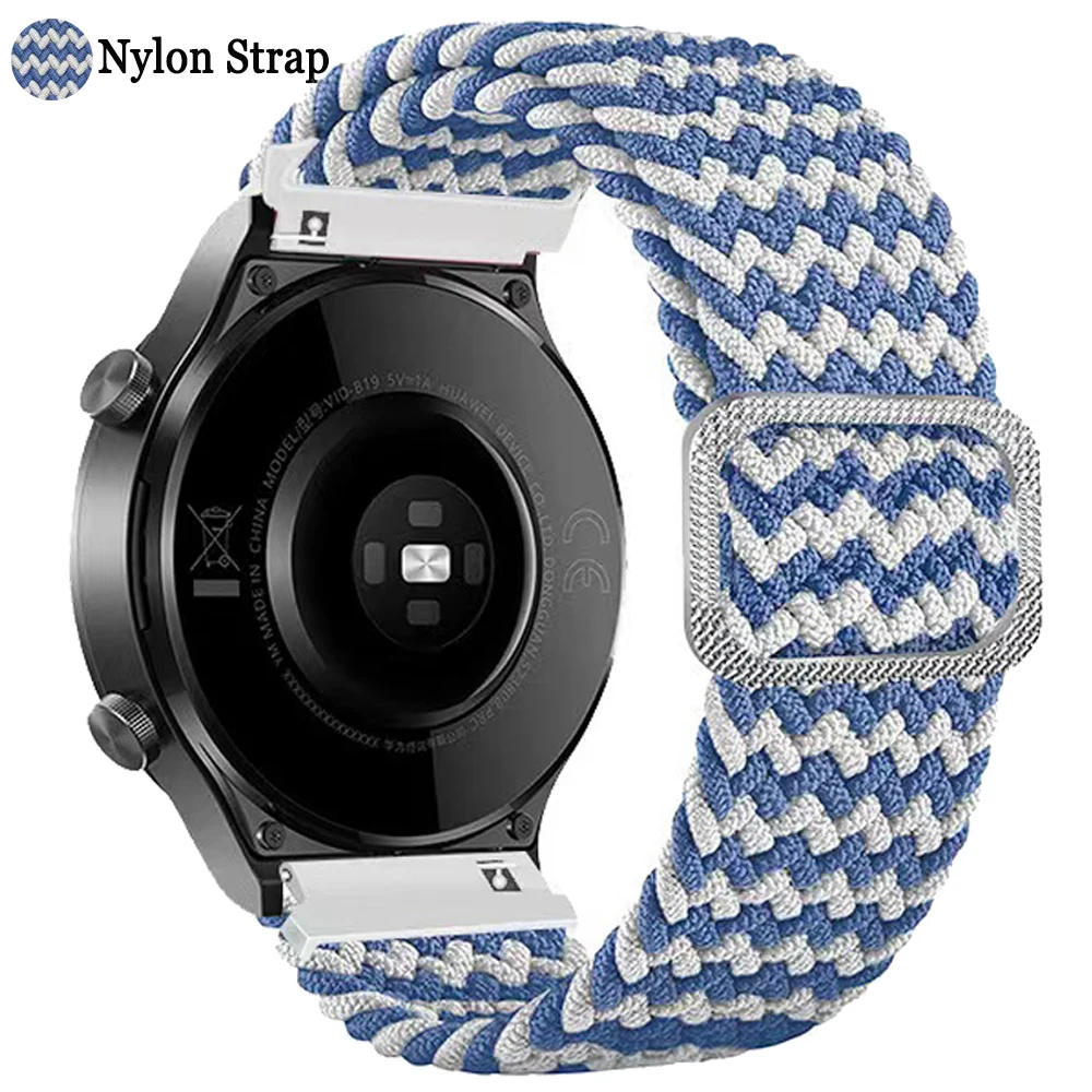 Magnetic Clasp Braided Nylon Bracelet Strap, 20/22mm