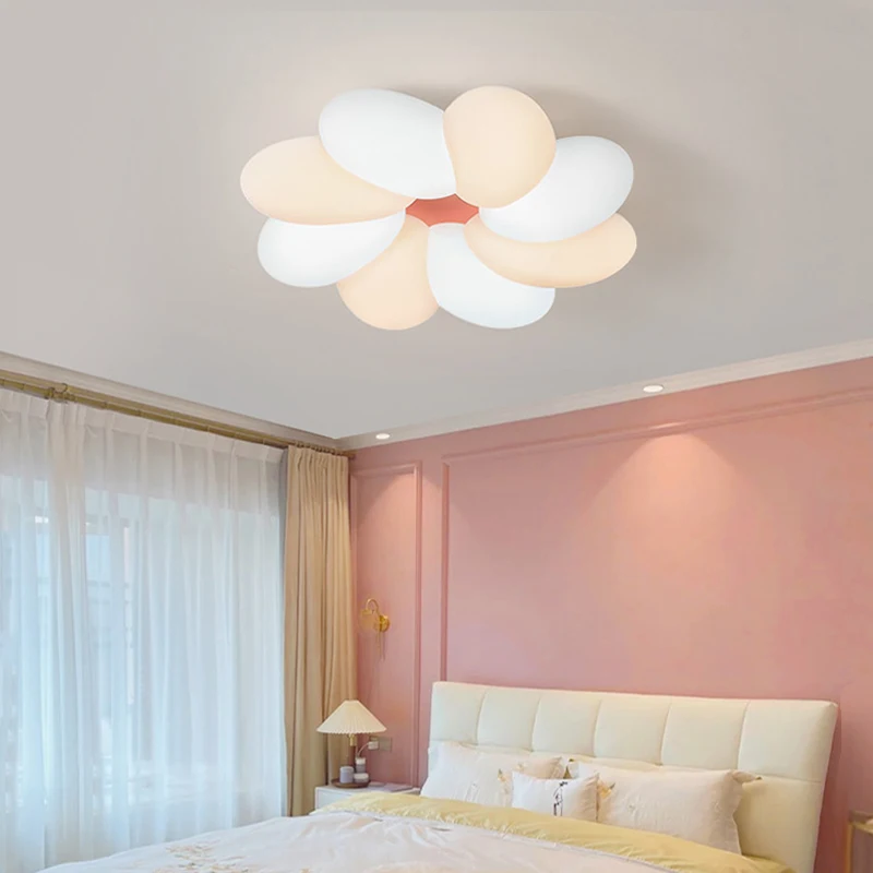 

Flower bedroom lamp, ceiling lamp, modern and simple master bedroom lamp, warm and romantic boy and girl children's room lamp