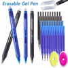 New Creative Erasable Gel Pens Set 0.5mm Black/Blue Ink Writing Gel Pens Refills Rods Washable Handle Stationery Office Supplies 1
