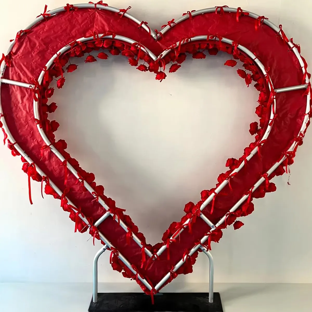 5D rose hydrangea flower creates a luxurious 2m * 2m heart shape, a must-have arch flower decoration prop for weddings and parti