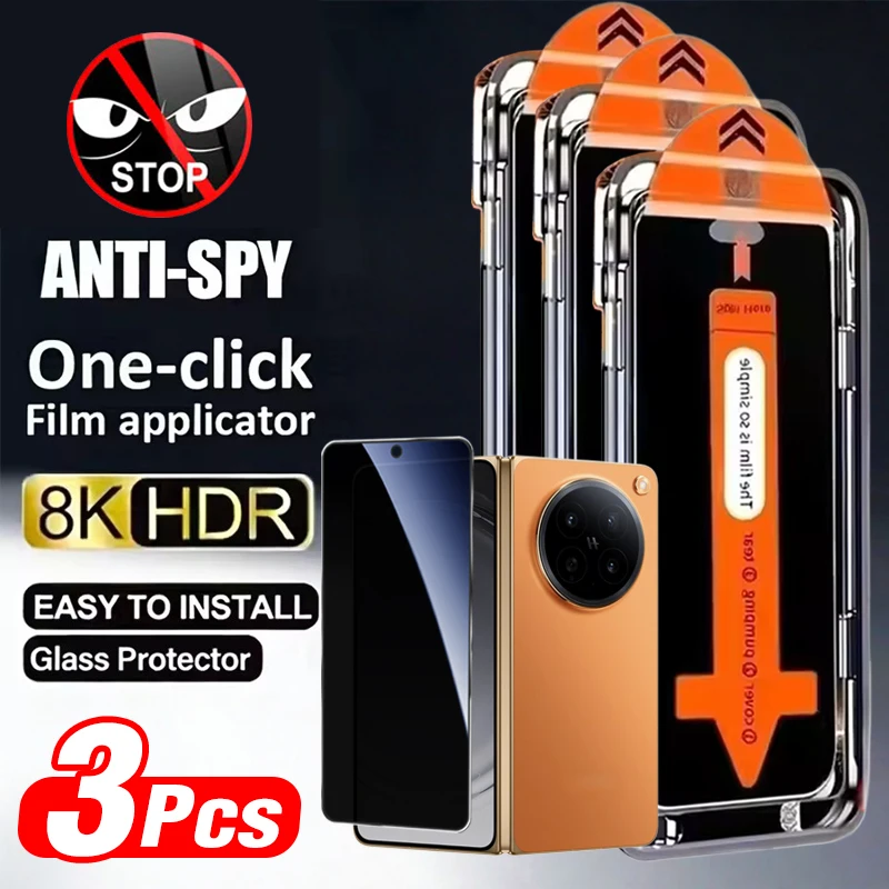 Easy Install Anti-Spy Tempered Glass Privacy Screen Protector with Dust-Free Install Kit