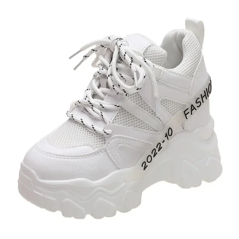 Spring Autumn Fashion Women Sneakers Chunky Breathable Mesh Casual Shoes Wedge Heels Platform Shoes Sports Dad casual sneakers