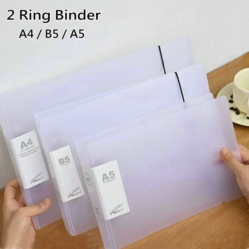 

2-Ring Binder A4 Landscape Paper Organizer Document Binder A5 B5 Transparent Binder Sleeves 2-hole File Folder For Documents