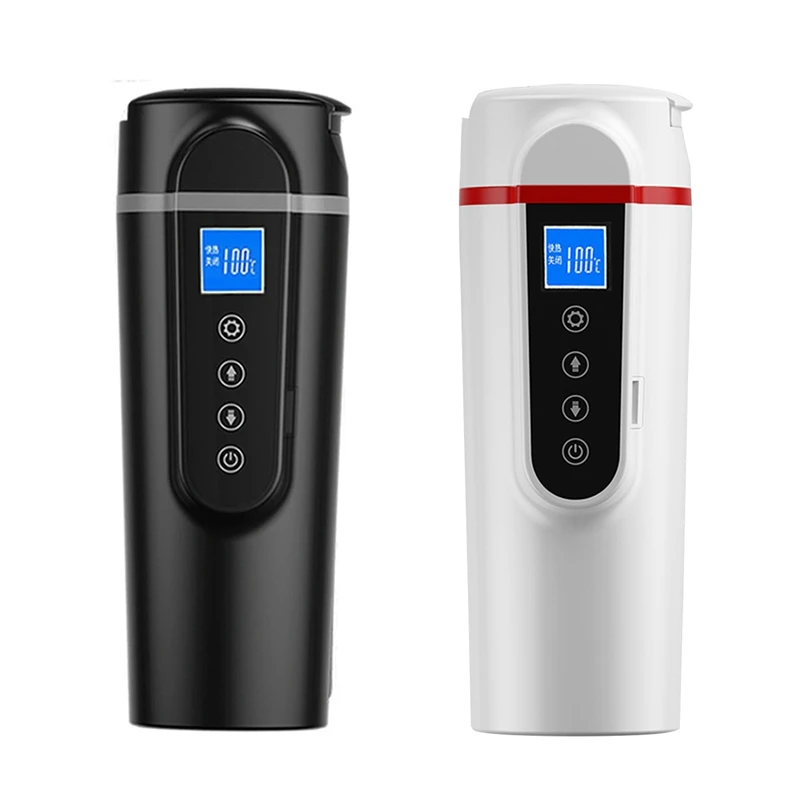 

420ML 12V Electric Stainless Steel Car Heating Mug Travel Cup Kettle Heater