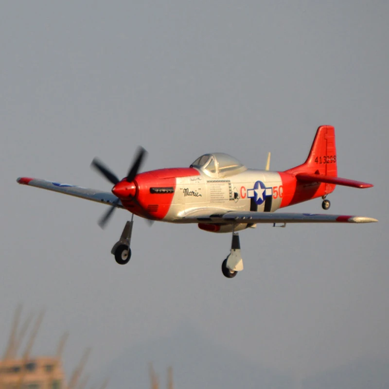 LX/Laxiang/Sky Flight Hobby P51 Red Mustang Aerodynamic RC Propeller Warbird PNP/ARF 5