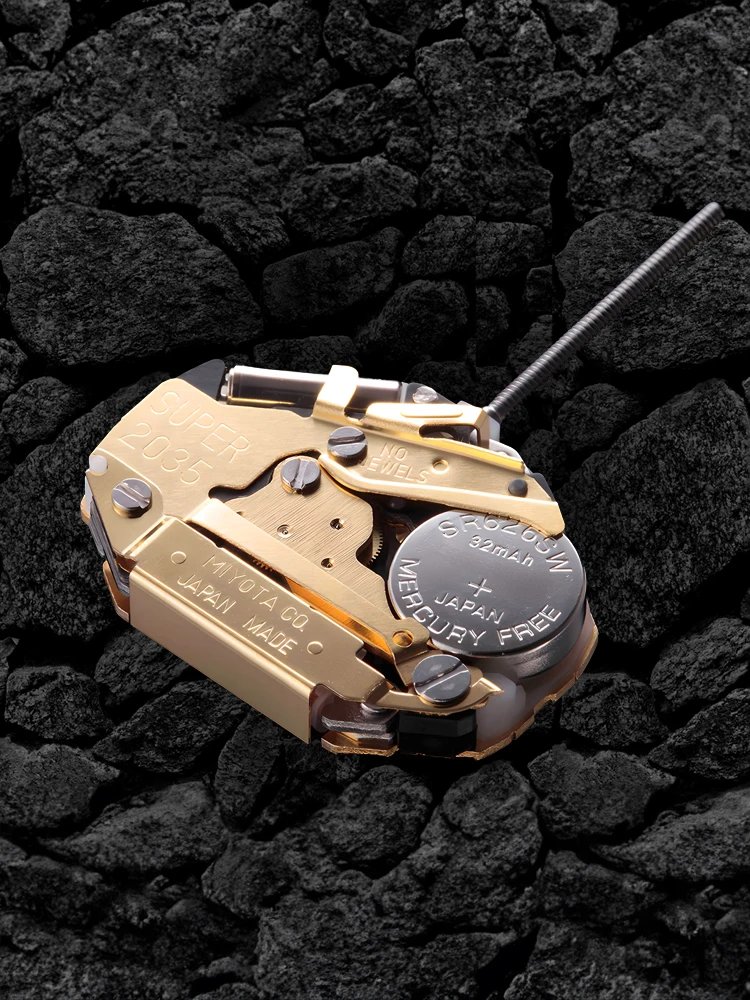Miyota-super 2035 Movimento Quartz Golden Mão Precisão Engrenagens de Metal Durável Japão Original Melhor Custo Desempenho Novo - Image 3