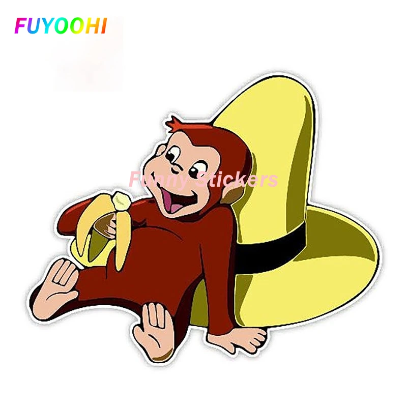 FUYOOHI-Play-Stickers-Funny-Curious-George-Decal-Personality-Car ...