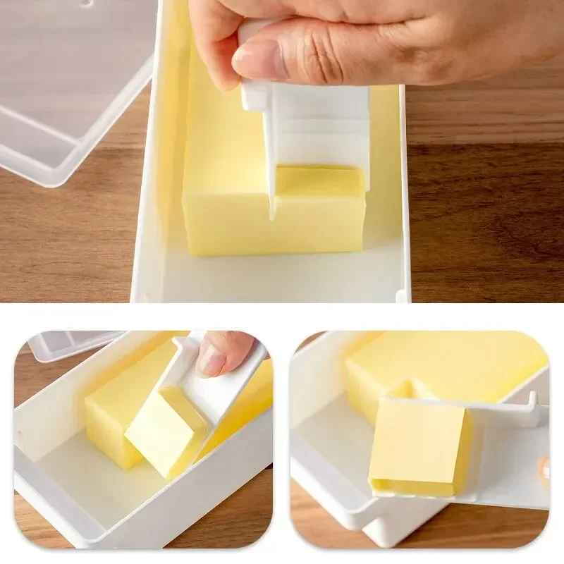 Butter Cube Organizer  With Lid Dustproof Includes Cube Cutter With Handle For Easy Access Compact And Lightweight