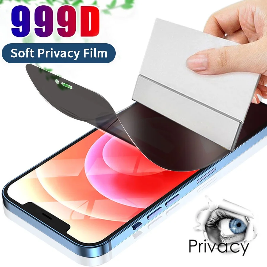Anti Peeping Privacy Screen Protector Hydrogel Film For Iphone 13 11 12