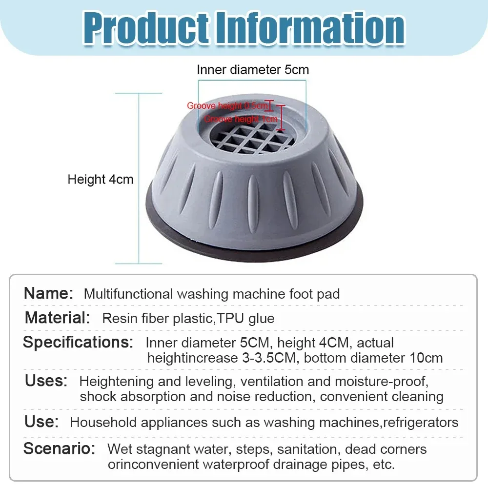 Anti Vibration Feet Pads for Washing Machine Support