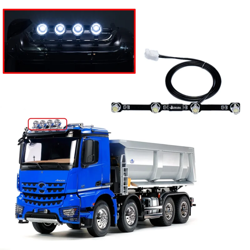 K1Rc Roof Spotlight Pcb Board Parti Di Aggiornamento Per 1/14 Tamiya Rc Truck Trailer Dumper Mercedes Benz 56366 4151 8 × 4 Actros Fai Da Te