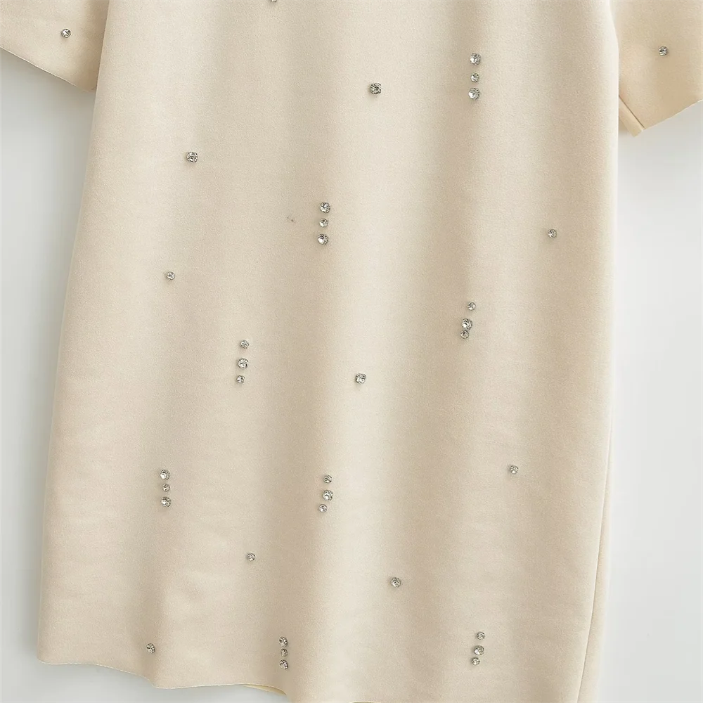 Spring New Women's Fashion, Elegance, Leisure and Versatile Jewelry, Plush Texture Dress