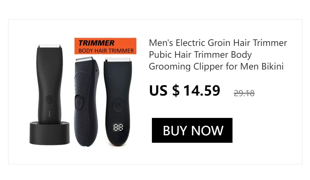 Hair Cutting Machine Professional Beard Trimmer Electric Shaver for Adult Body Hair Shaving IPX7 WaterProof Safety Razor Clipper