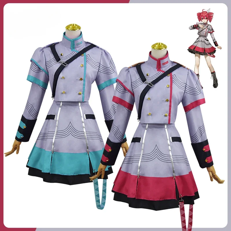 Anime Virtual Vtuber Synthesizer V Accent Teto Same Cosplay Costume Adult Women Girls JK Skirt Suit Halloween Outfit Uniform