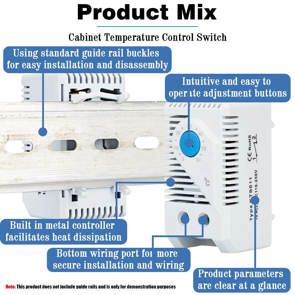 Tbest Thermostat Domestique KTO 011 Thermostat Mécanique Contrôleur De